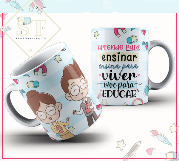 Caneca Aprendo para Ensinar - Sê-Tu