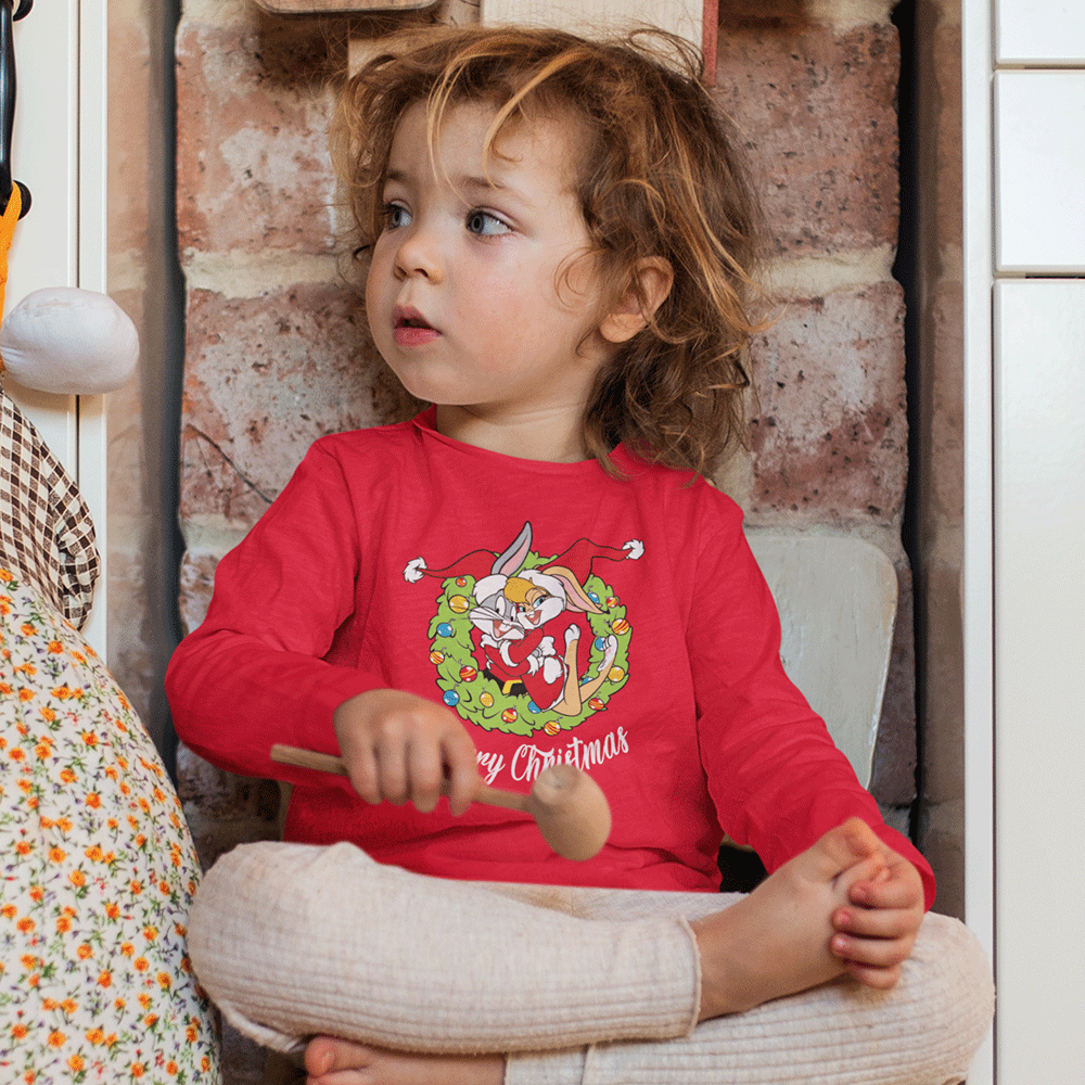 Sweatshirt Bugs e Lola Bunny Natal - Bebé