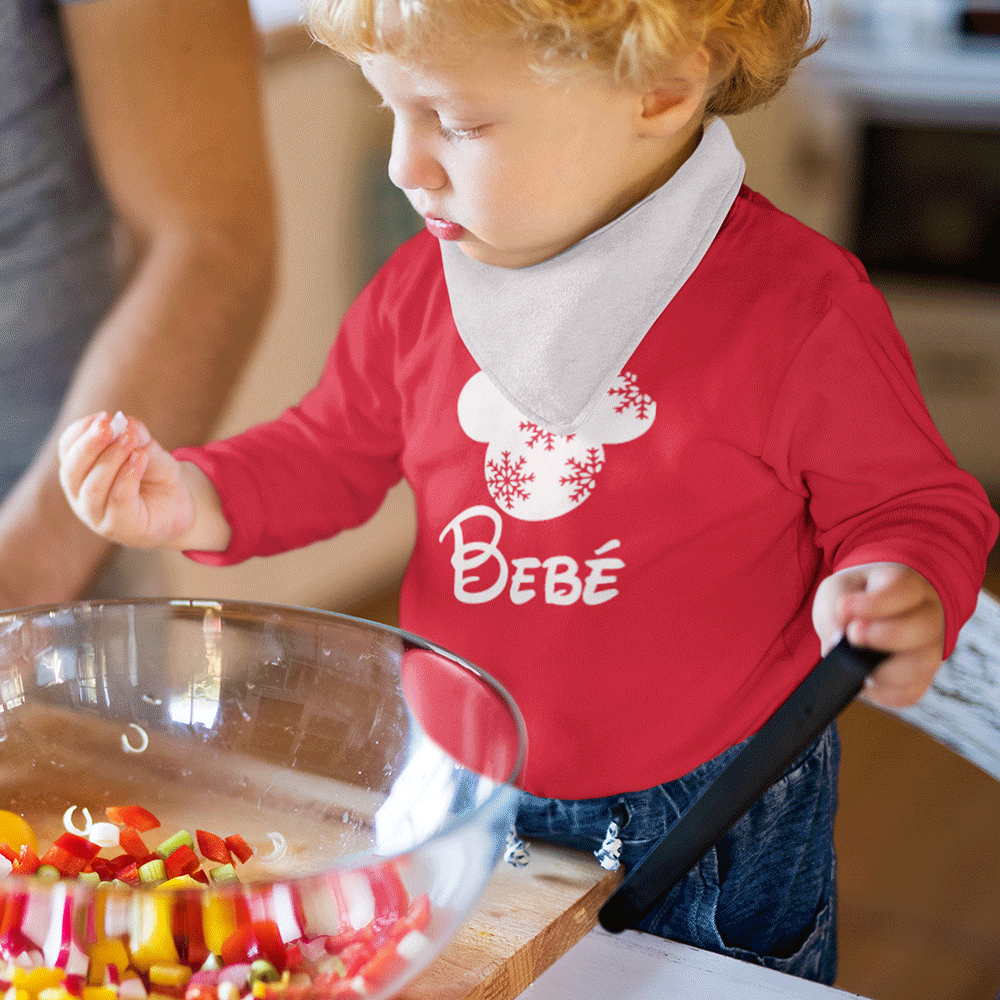 Sweatshirt Mickey Flocos Natal - Bebé