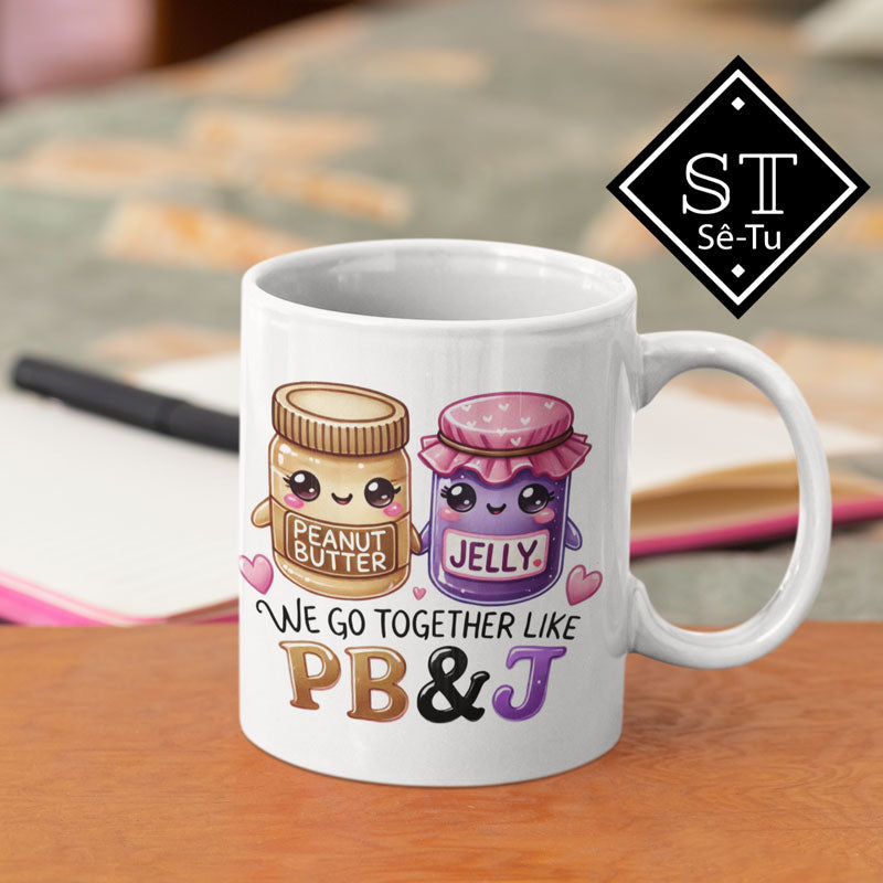 Caneca We Go Together Like PB & Jelly