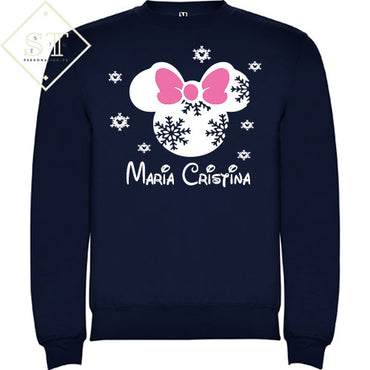 Sweatshirt Mickey Flocos Natal - Criança