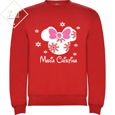 Sweatshirt Mickey Flocos Natal - Bebé