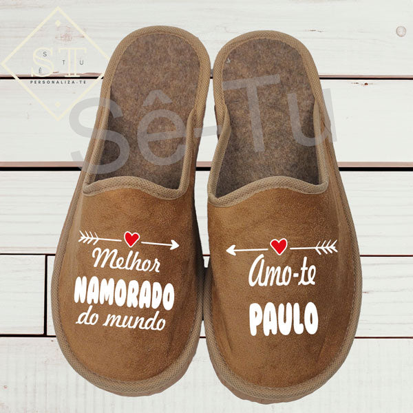 Chinelos Personalizados Namorado - Sê-Tu