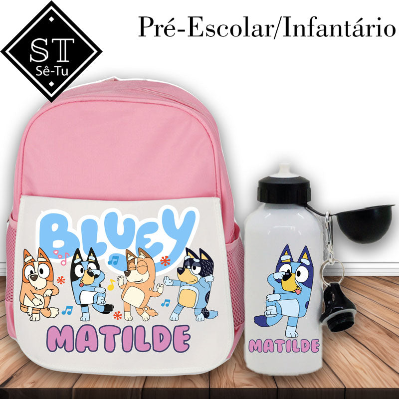 Mochila Rosa Bluey Pré/ Infantário