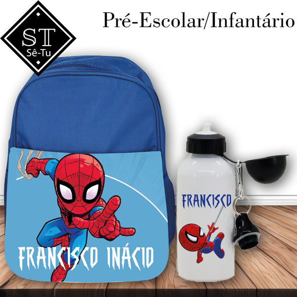 Mochila Azul Homem-Aranha