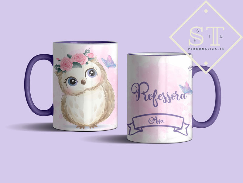 Caneca Professora com Nome - Sê-Tu