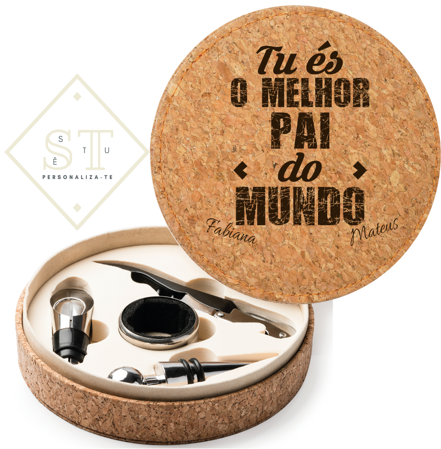 Conjunto vinho Tu és melhor pai do mundo - Sê-Tu